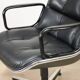 Charles Pollock leather office chair, Knoll edition, 1970