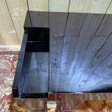 Bureau laqué noir de style Art Déco et sa chaise