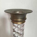 Crystal flambeau and gold metal