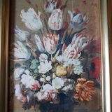 Tableau tulips in vase . hans bollongier