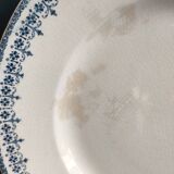 French vintage round serving plate, 30cm diameter, Longwy, mod. Bordeaux