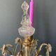 Girandole candle holder with crystal and bronze tassel with 3 lights, 1900