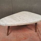 Travertine coffee table