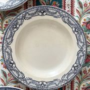 5 assiettes creuses terre de fer « Directoire » Salins