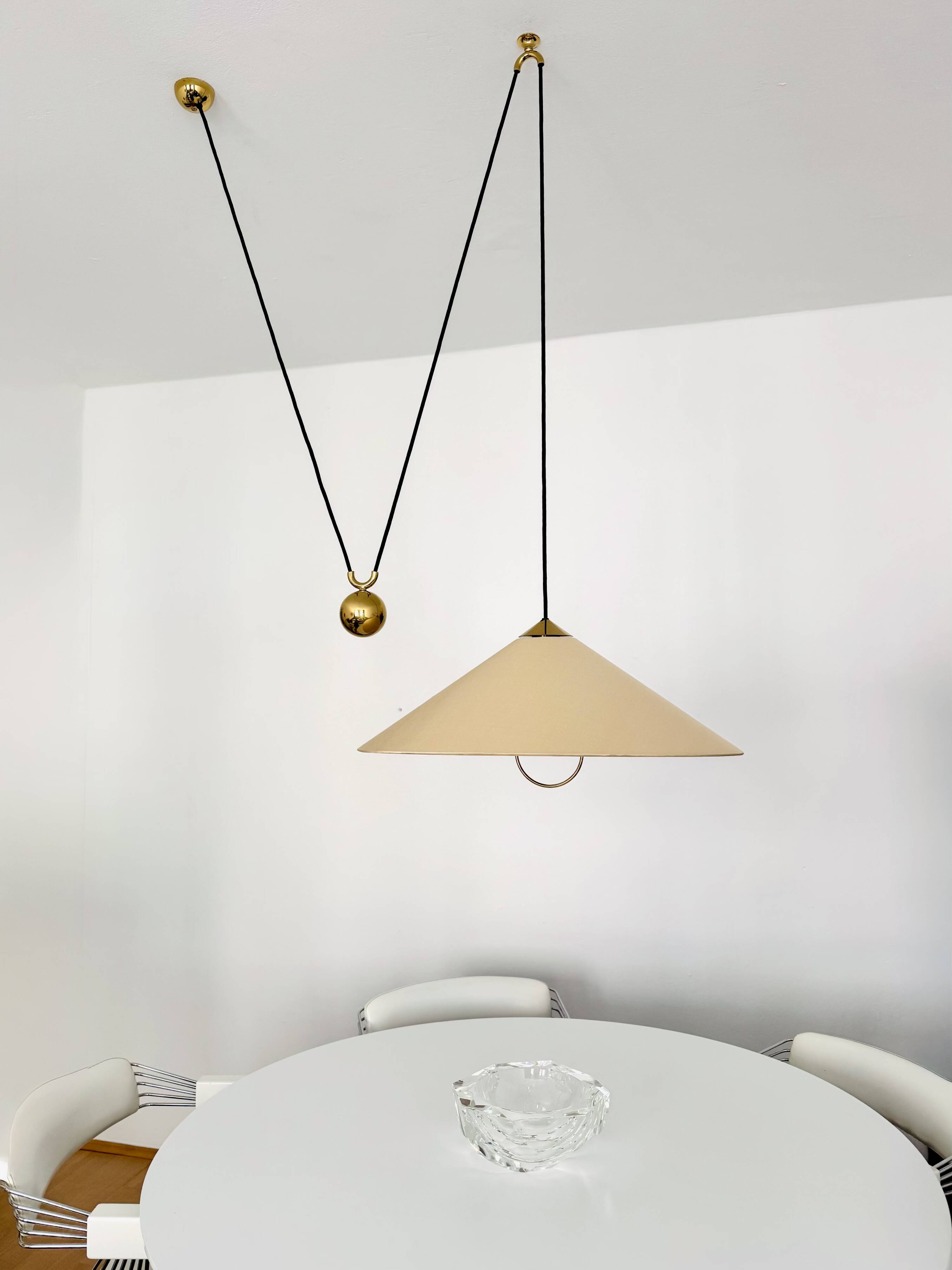 Large Adjustable Pendant Lamp with Counterweight by Florian Schulz