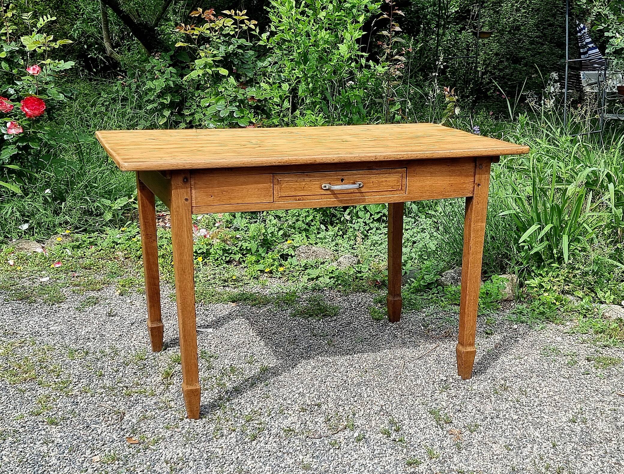 Beech and fir wood table