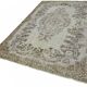 Overdyed Wool Vintage Handmade Carved Rug 178 cm x 275 cm