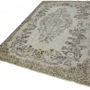 Overdyed Wool Vintage Handmade Carved Rug 178 cm x 275 cm