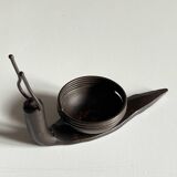 Brutalist Snail Candle Holder Vintage