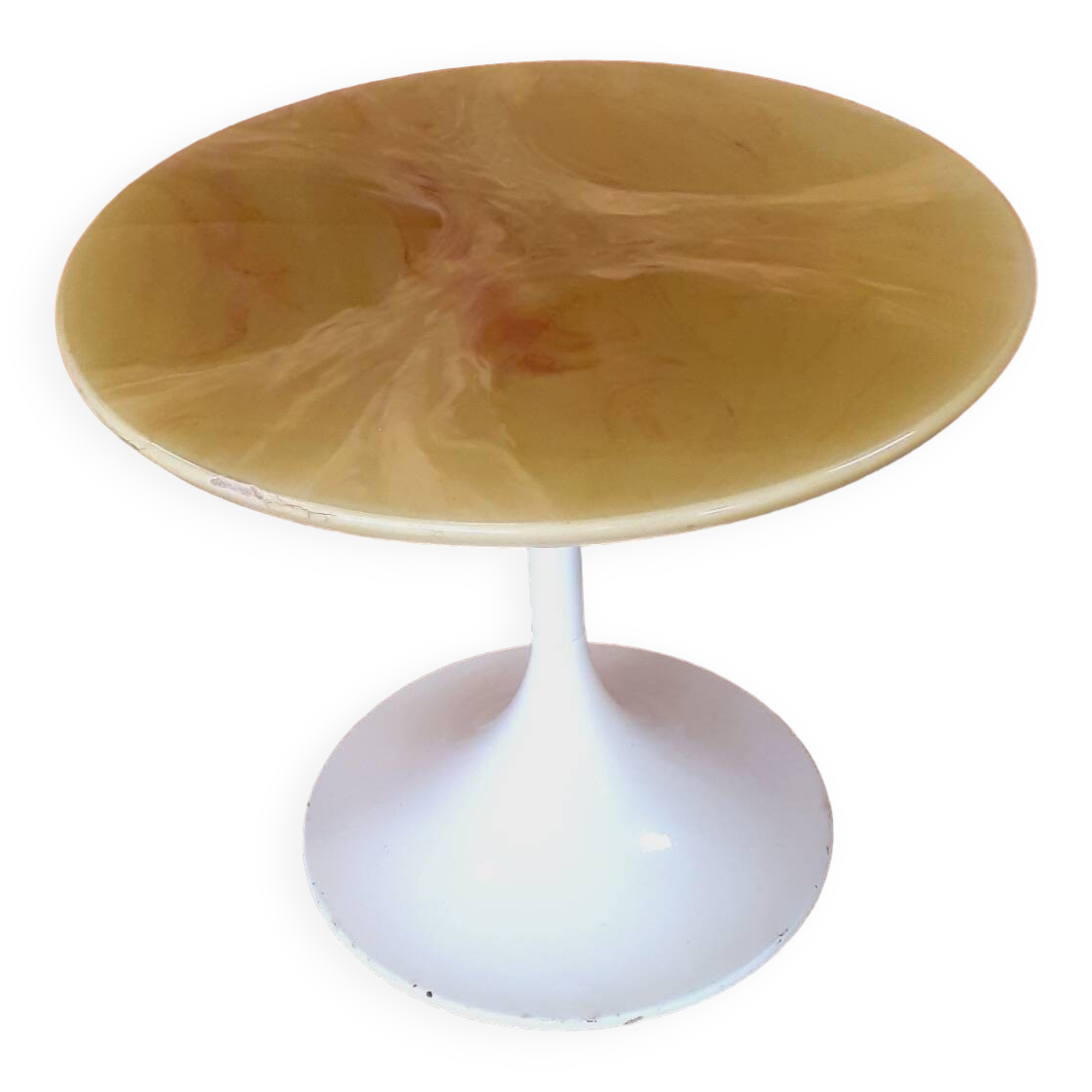 Tulip-shaped side table.