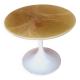 Tulip-shaped side table.