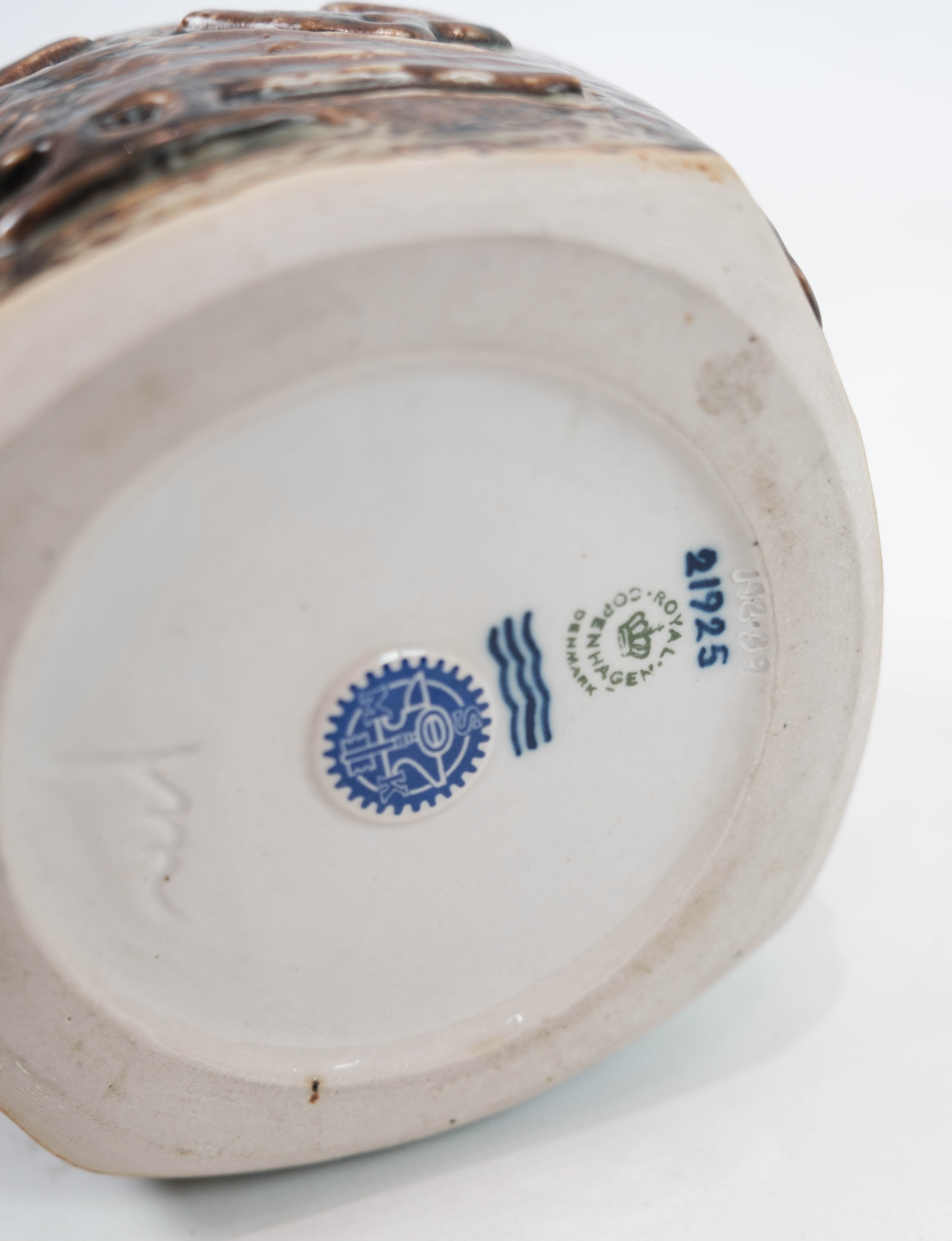 Stoneware vase in brown colours, no.: 21925, by Royal Copenhagen