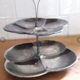 Retro display stand in silver-plated metal – 1960s design