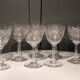 7 white wine/port glasses ART NOUVEAU - floral decoration - Baccarat Fine 19