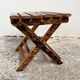 Small folding stool in exotic wood