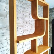 Bent plywood wall, bookcase, flowerbed, Volak by Holesov, 1960s Czechoslovakia