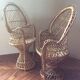 Pair of miniature Emmanuelle rattan armchairs