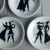 Five dessert plates Sylvestre edition of Longchamp