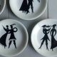 Five dessert plates Sylvestre edition of Longchamp