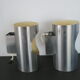 Paires appliques  tubes vintage 1970 inox satiné