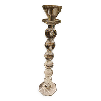 Crystal candlestick with diamond tip
