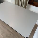 USM Haller desk in pearl grey laminate
