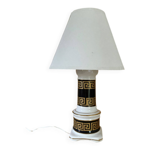 Lampe faïence, câble - coton
