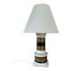 Ceramic lamp, new fabric cable, cotton lampshade.