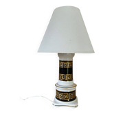 Ceramic lamp, new fabric cable, cotton shade.