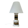 Ceramic lamp, new fabric cable, cotton lampshade.
