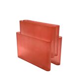 Space age pink plastic magazine rack, Giotto Stoppino, Kartell 1970s