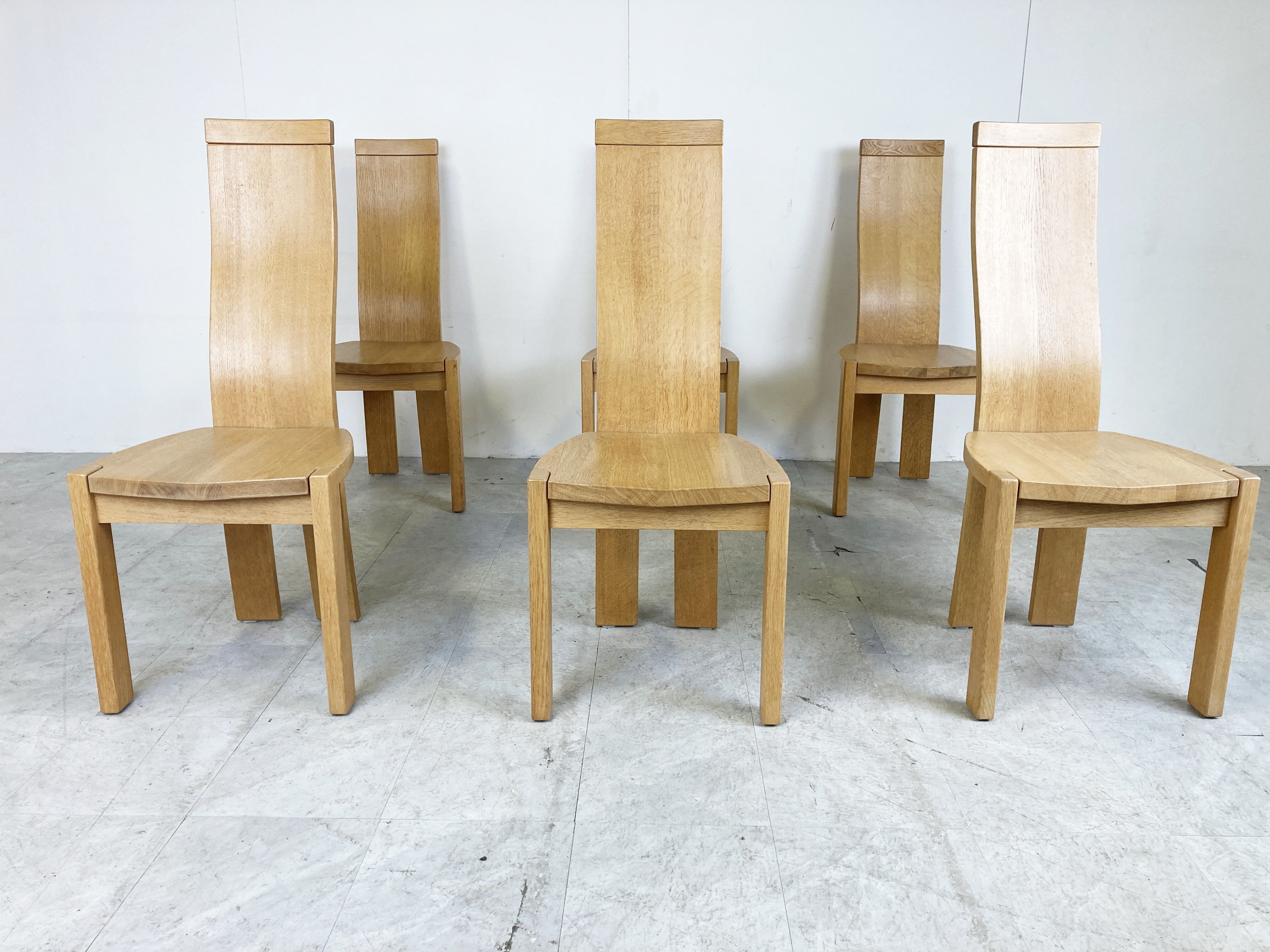 Set of 6 dining chairs by Rob & Dries van den Berghe, 1980s