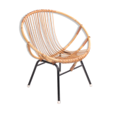 Vintage Noordwolde bamboo round chair