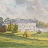 Watercolor painting Castle Park (English?) by Ronald Pickop