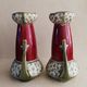 Pair of fives-lille art nouveau vases with handles