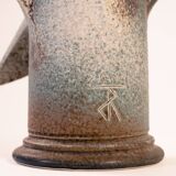 Brutalist ceramic vase with face by Dutch ceramist Rob den Tonkelaar 1970s