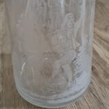 Glass decanter with character designs