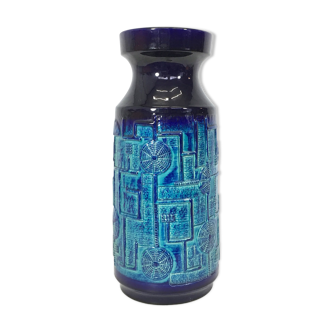 Vase en céramique bleue, 1970-1980