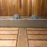 Ancienne patère porte manteau mural x2 bois gris vintage #a417
