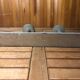 Ancienne patère porte manteau mural x2 bois gris vintage #a417