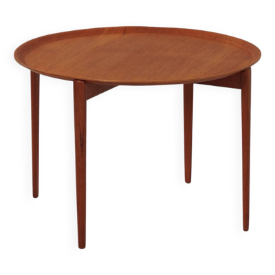 TABLE BASSE RONDE PAR HANS OLSEN POUR VISKADALENS MÖBELINDUSTRI, ANNÉES 1960   SCANDINAVE MODERNE