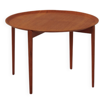 TABLE BASSE RONDE PAR HANS OLSEN POUR VISKADALENS MÖBELINDUSTRI, ANNÉES 1960 | SCANDINAVE MODERNE