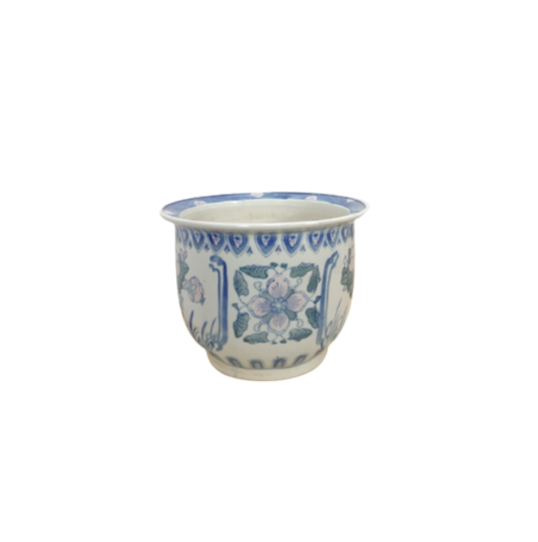 Patterned vintage flowerpot