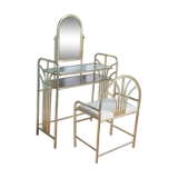 Dressing table in gold metal