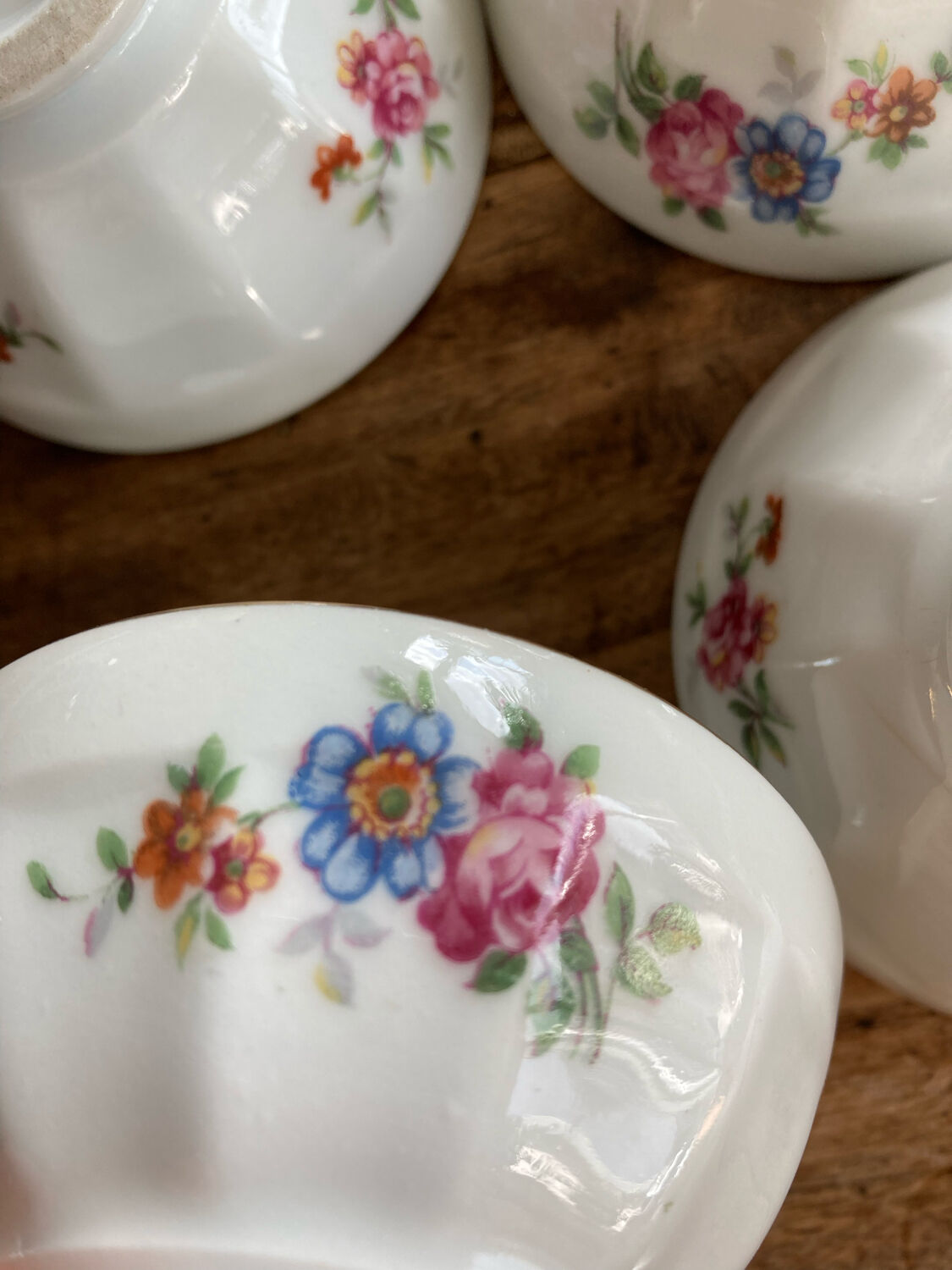 Small faceted bowls - porcelain