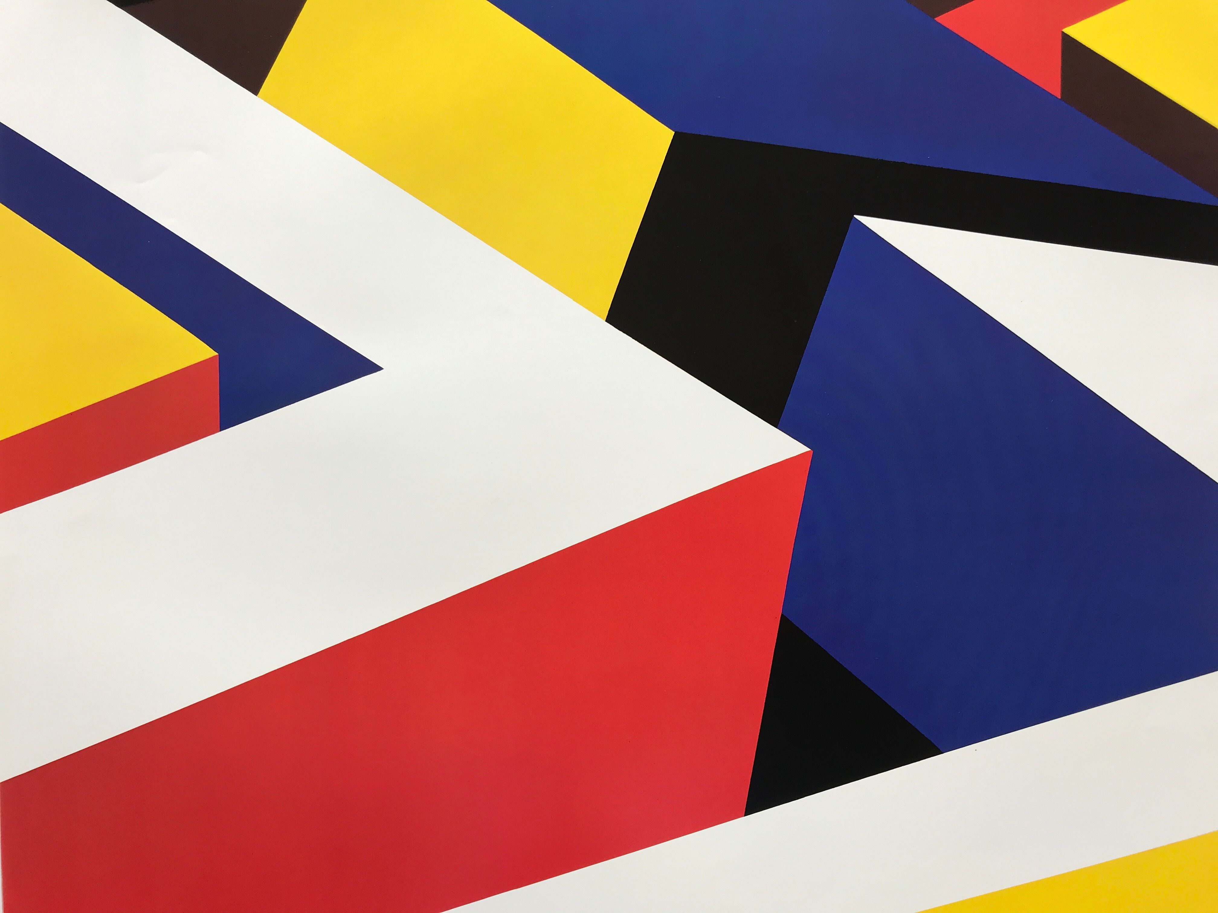 Original exhibition poster by Peter STÄMPFLI, Galerie Lelong, 1988