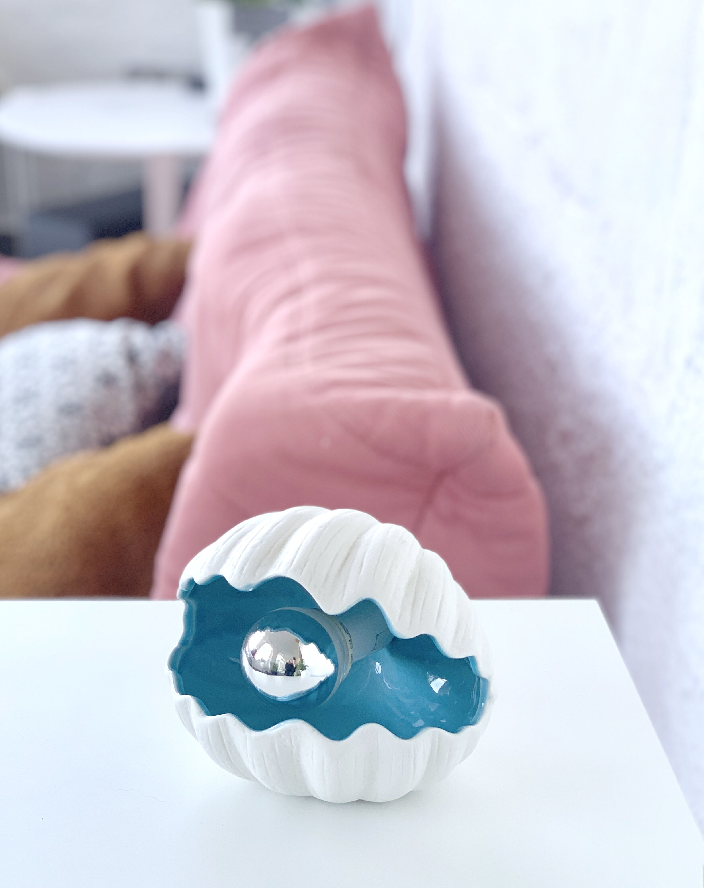 Lampe coquillage en céramique
