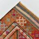 Pink & Orange Long Vintage Turkish Runner Rug, 87x395Cm