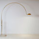 Marble swivel arch floor lamp, Bellux 1980's switzerland