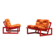 Pair of Carlotta lounge chairs by Tobia & Afra Scarpa for Cassina, Italy